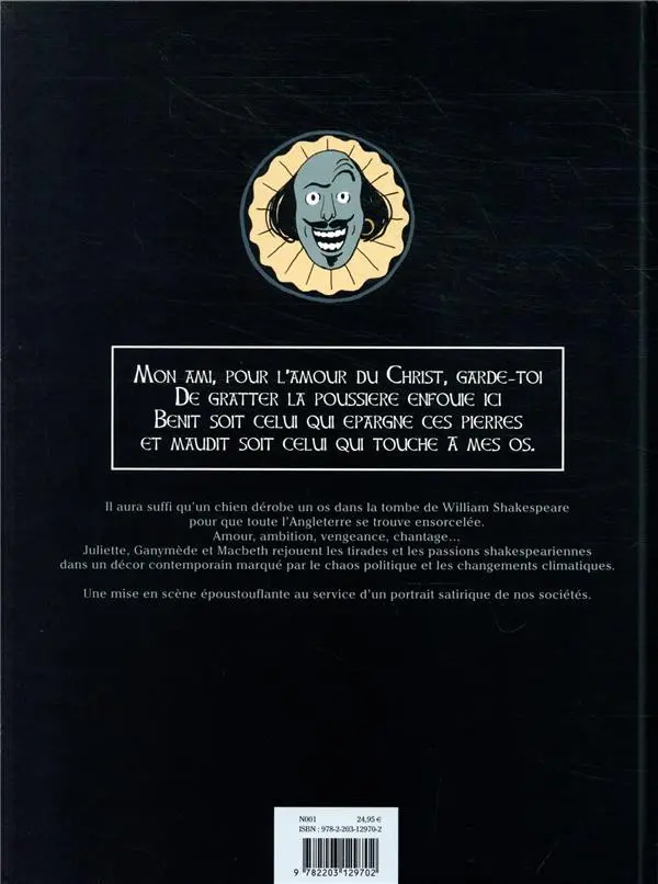 Verso de l'album Shakespeare World