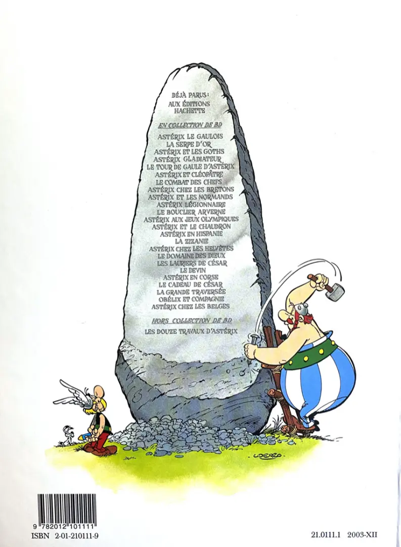 Verso de l'album Astérix Tome 6 Astérix et Cléopatre