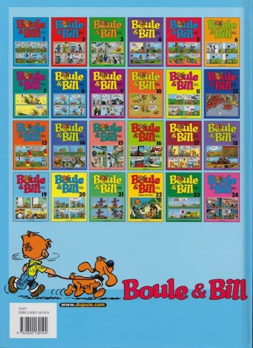 Verso de l'album Boule & Bill Tome 19