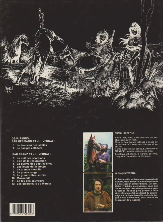 Verso de l'album Jugurtha Tome 4 L'île de la résurrection