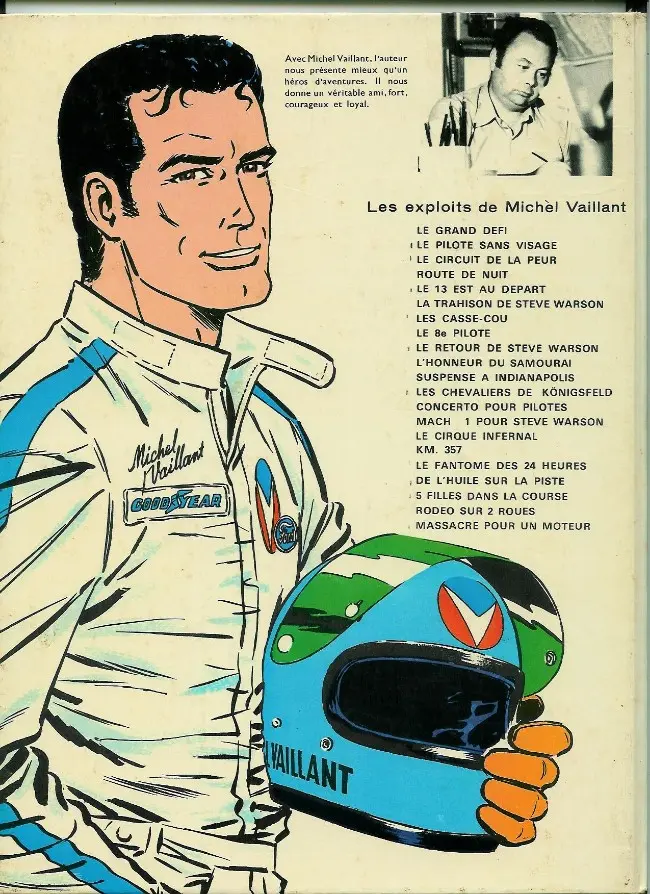 Verso de l'album Michel Vaillant Tome 18 De l'huile sur la piste !