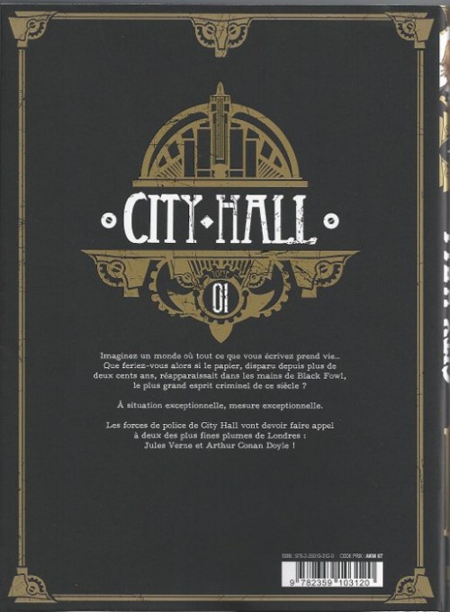 Verso de l'album City Hall Tome 01