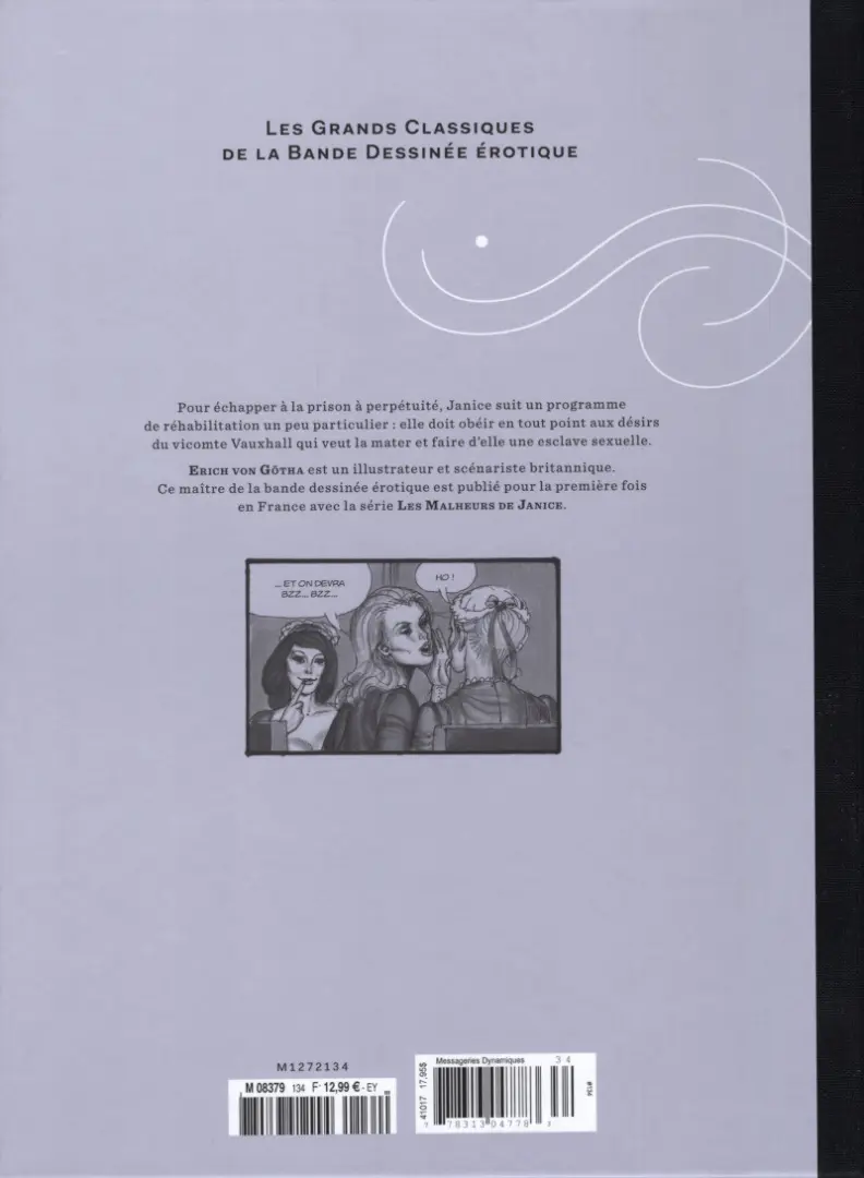 Verso de l'album Les Grands Classiques de la Bande Dessinée Érotique - La Collection Tome 134 Les Malheurs de Janice - tome 1