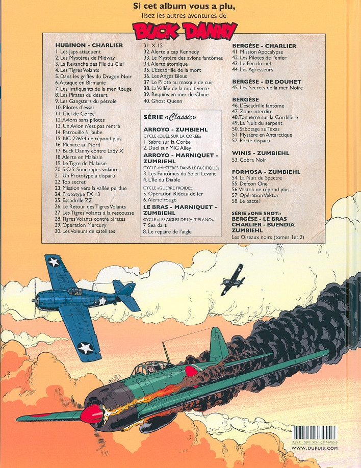 Verso de l'album Buck Danny - Origines 1/2 Le Pilote à l'aile brisée