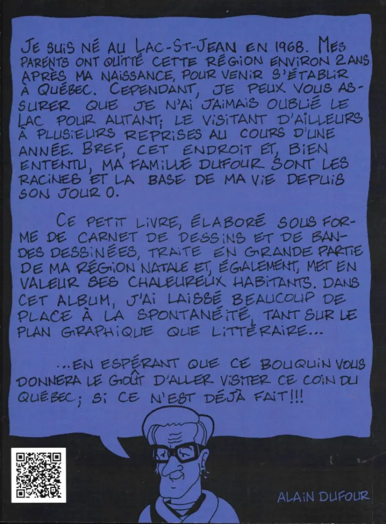 Verso de l'album Carnet de vacances, été 2014