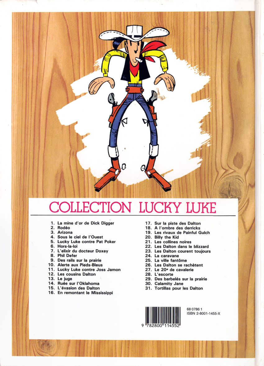 Verso de l'album Lucky Luke Tome 15 L'évasion des Dalton