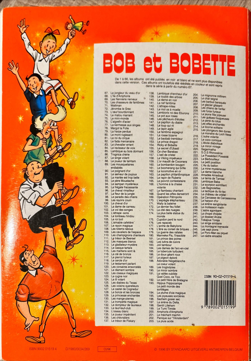 Verso de l'album Bob et Bobette Tome 181 Le prince des poires