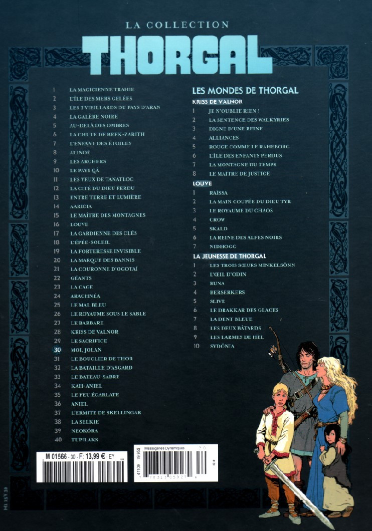 Verso de l'album Thorgal - La collection Tome 30 Moi, Jolan