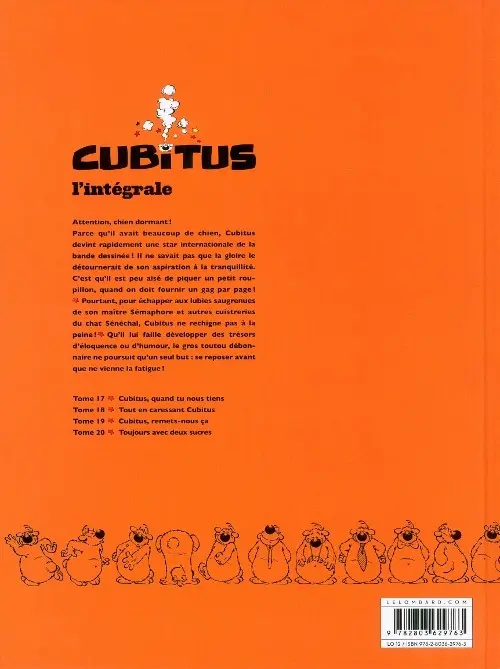 Verso de l'album Cubitus L'intégrale Tome 5