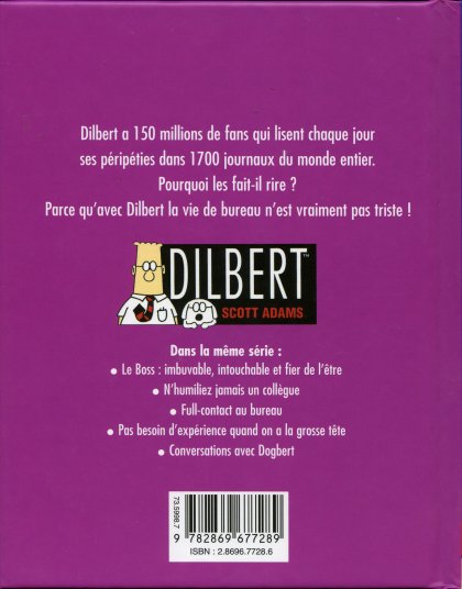 Verso de l'album Dilbert Vents d'Ouest Tome 6 Dilbert et consorts