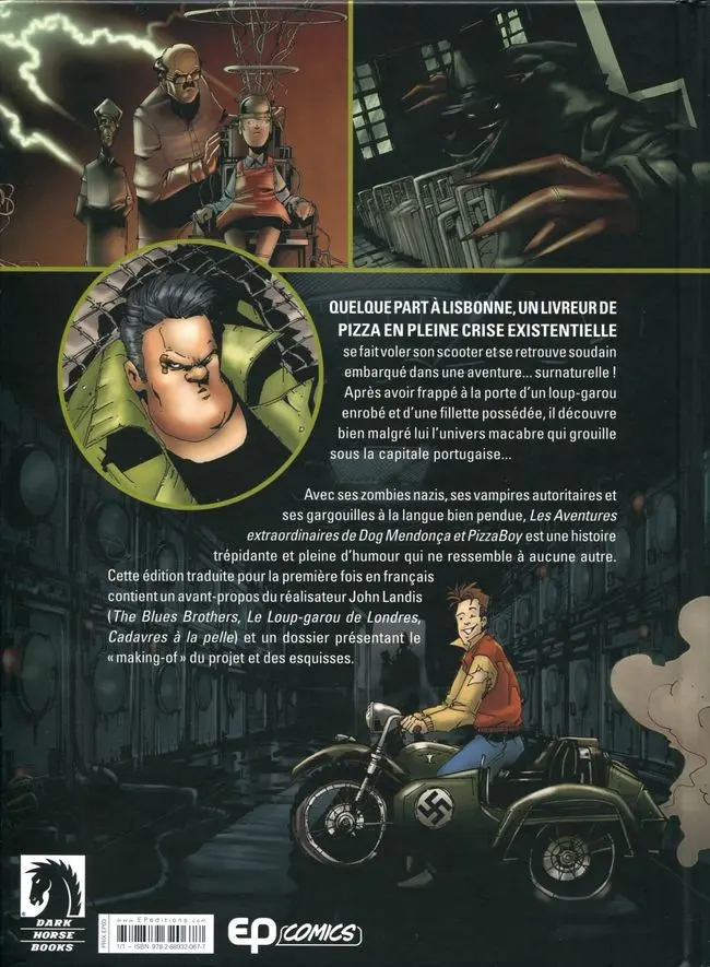 Verso de l'album Les aventures extraordinaires de Dog Mendonça et Pizzaboy Tome 1