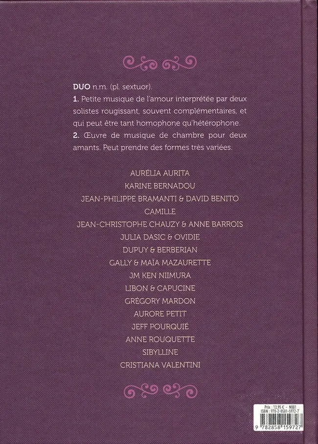 Verso de l'album Duo