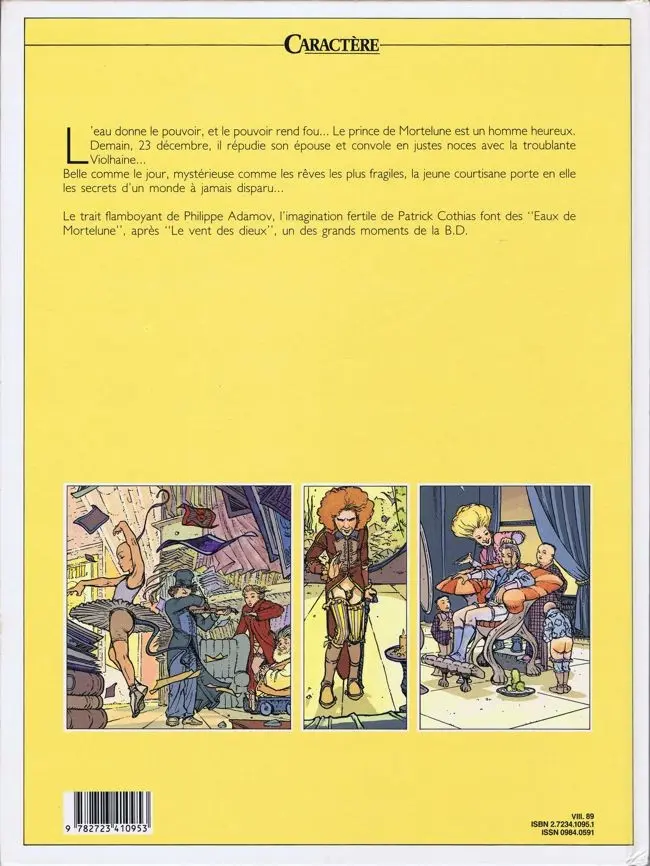 Verso de l'album Les eaux de Mortelune Tome 3 Le prince et la poupée