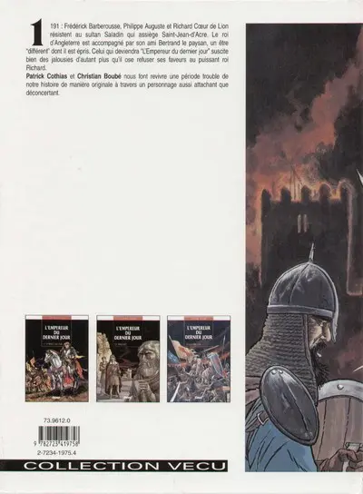 Verso de l'album L'Empereur du dernier jour Tome 3 Cœur de lion
