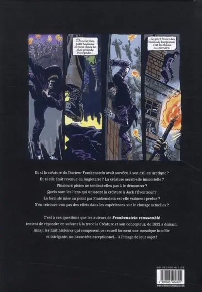 Verso de l'album Frankenstein réassemblé