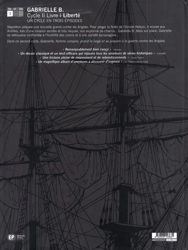 Verso de l'album Gabrielle B. Tome 4 Liberté