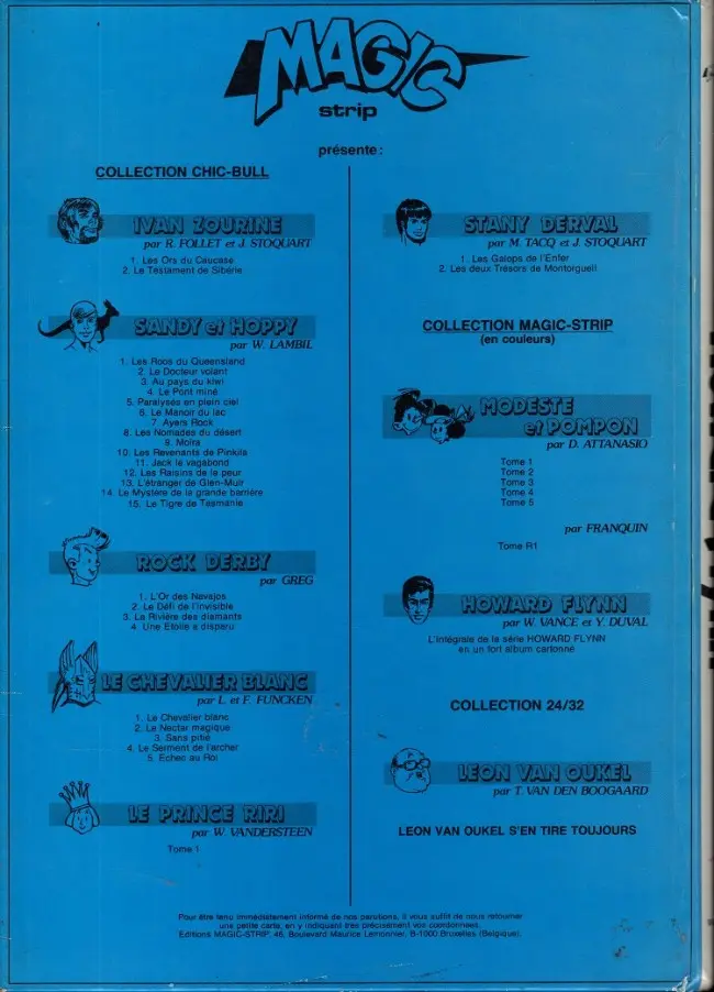 Verso de l'album Howard Flynn