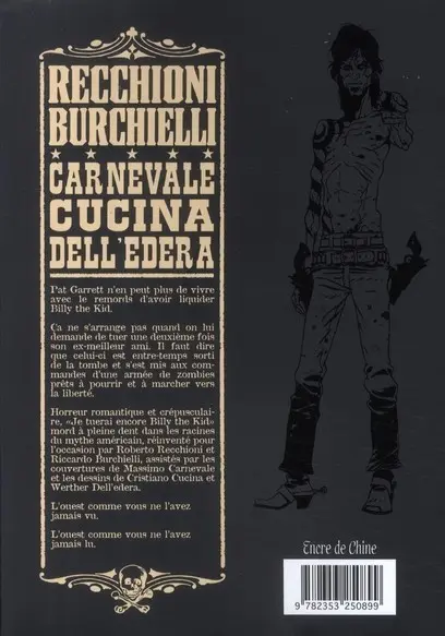 Verso de l'album Je tuerai encore Billy the Kid