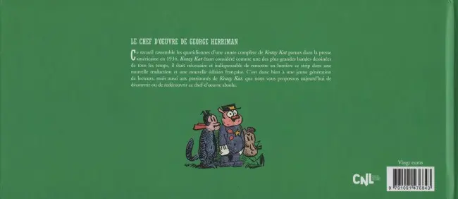 Verso de l'album Krazy Kat Les Rêveurs Volume 6 Les quotidiennes 1934