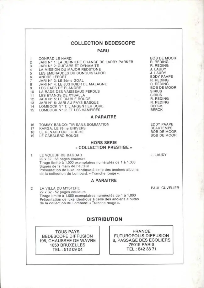 Verso de l'album Les aventures de Lombock Tome 2 Les vampires
