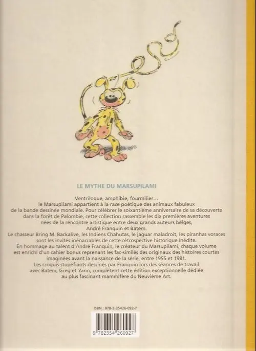 Verso de l'album Marsupilami Tome 9 Le papillon des cimes