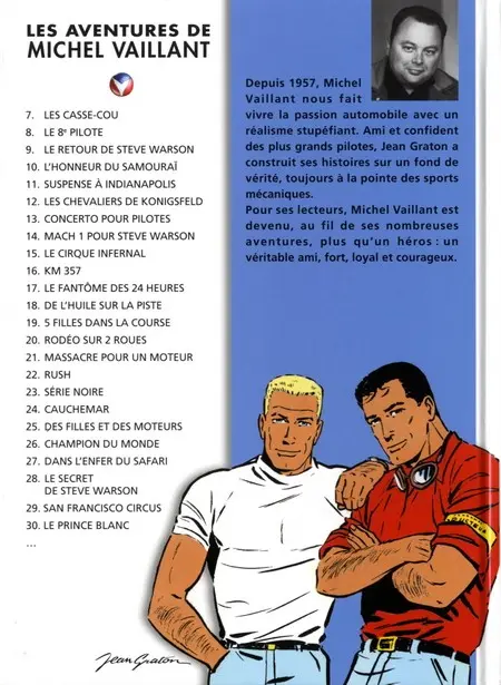 Verso de l'album Michel Vaillant La Collection Tome 7 Les casse-cou