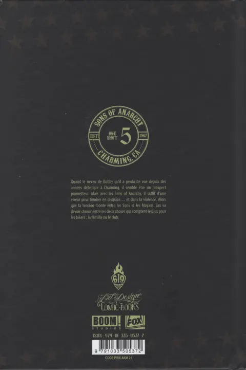 Verso de l'album Sons of Anarchy Tome 5