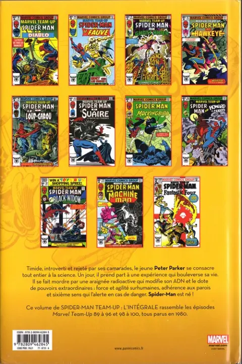 Verso de l'album Spider-Man Team-Up Tome 7 1980