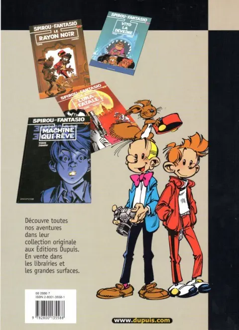 Verso de l'album Spirou et Fantasio Le Réveil du Z