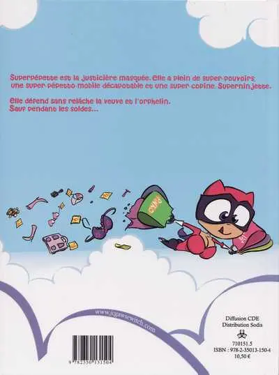 Verso de l'album Super Pépette