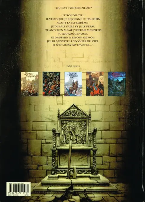 Verso de l'album Le Trône d'Argile Tome 5 La pucelle