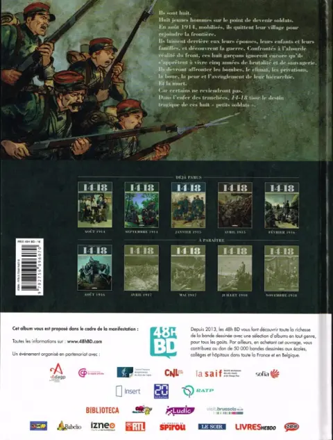 Verso de l'album 14-18 Tome 1 Le petit soldat (août 1914)