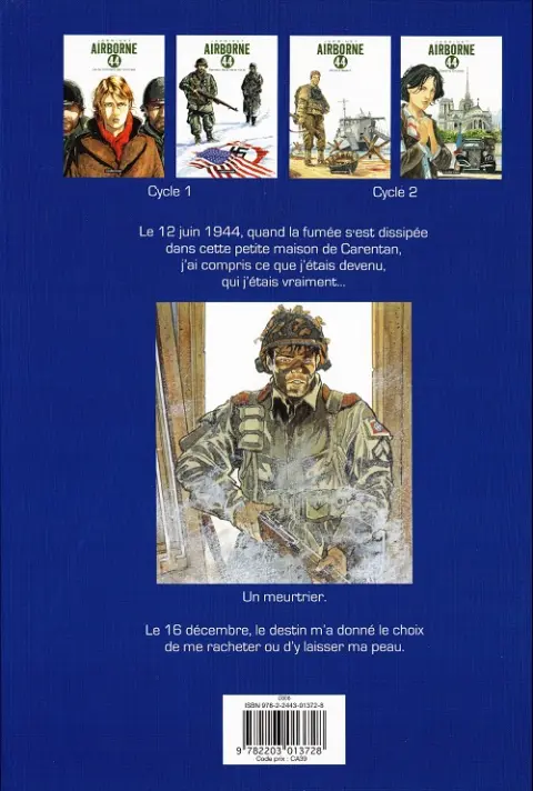 Verso de l'album Airborne 44 Tome 1 Là où tombent les hommes