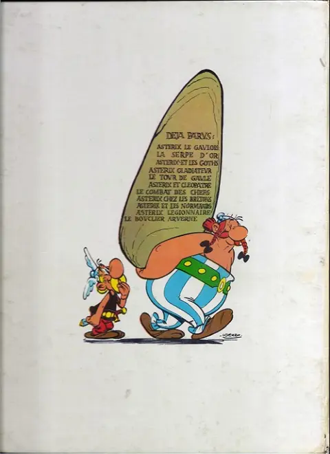 Verso de l'album Astérix Tome 6 Astérix et Cléopâtre