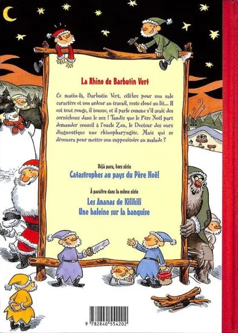 Verso de l'album Les Barbutins Tome 1 La rhino de Barbutin vert