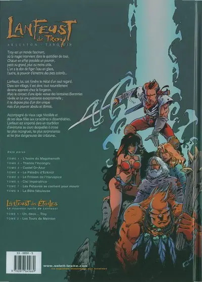 Verso de l'album Lanfeust de Troy Tome 4 Le paladin d'Eckmül