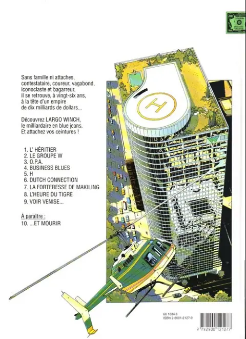 Verso de l'album Largo Winch Tome 5 H