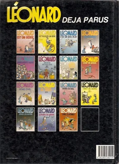 Verso de l'album Léonard Tome 8 Coup de génie