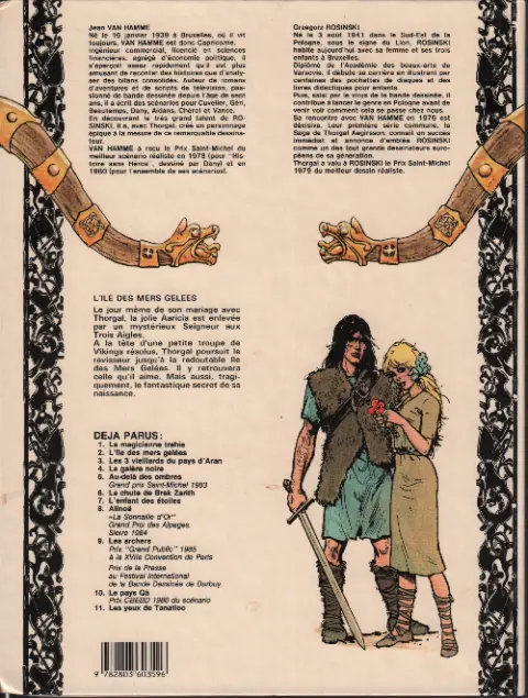 Verso de l'album Thorgal Tome 2 L'Île des Mers gelées