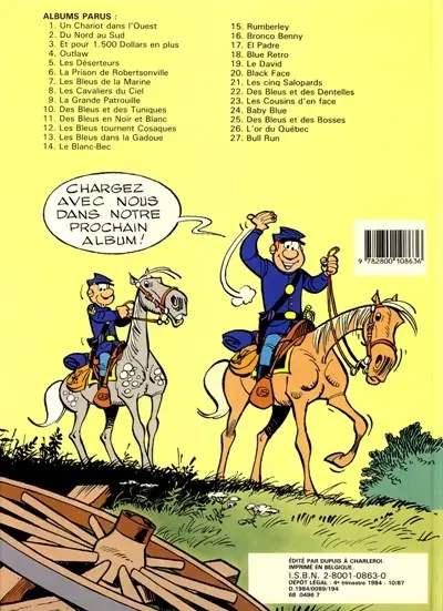 Verso de l'album Les Tuniques Bleues Tome 6 La prison de Robertsonville