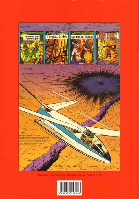 Verso de l'album Yoko Tsuno Tome 5 Message pour l'éternité
