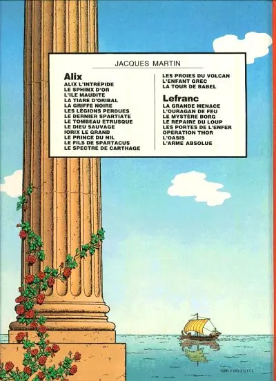 Verso de l'album Alix Tome 17 L'empereur de Chine