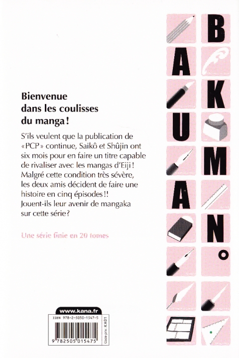 Verso de l'album Bakuman Tome 12 Peintre et mangaka