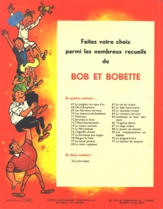 Verso de l'album Bob et Bobette Tome 94 Le Sampam mystérieux