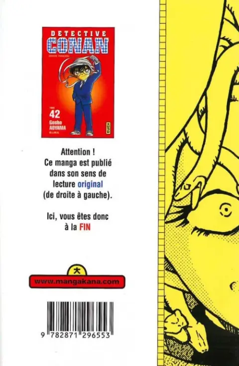 Verso de l'album Détective Conan Tome 42