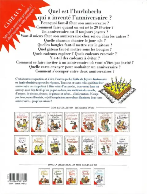 Verso de l'album Le Guide Tome 14 Le guide du joyeux anniversaire