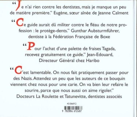 Verso de l'album Le Petit Dico illustré ... Le Petit Dico illustré des Dentistes