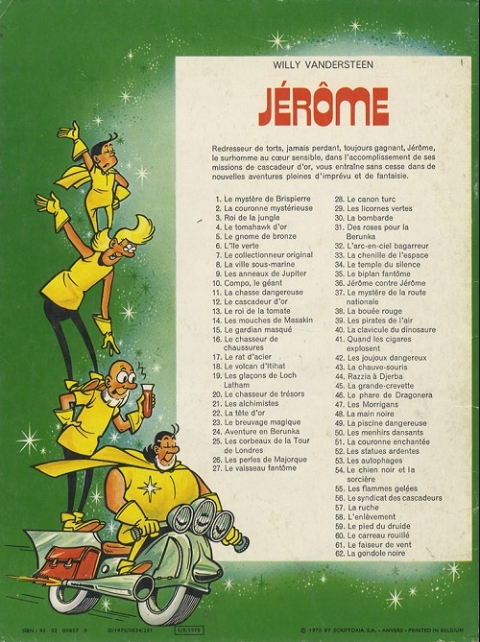 Verso de l'album Jérôme Tome 62 La gondole noire