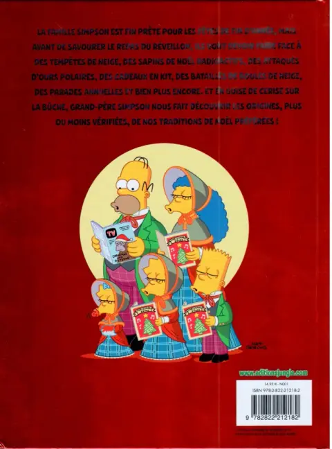 Verso de l'album Les Simpson Houx, là là !