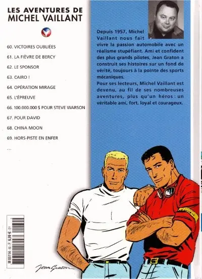 Verso de l'album Michel Vaillant La Collection Tome 60 Victoires oubliées
